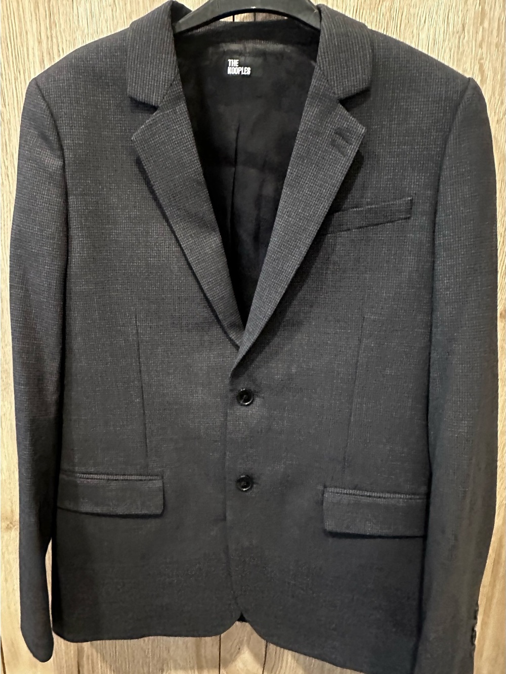 The Kooples Men's Dark Charcoal Two-Button Blazer